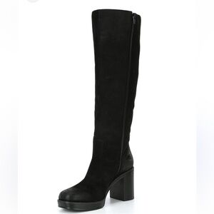 Chelsea & Violet McGuire Square
Toe Suede Black Platform Tall Boots, Sz 7